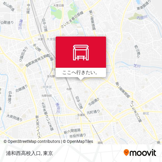 浦和西高校入口地図