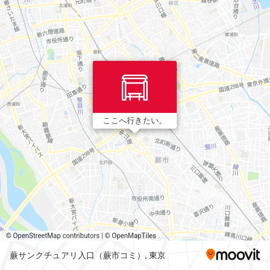 蕨サンクチュアリ入口（蕨市コミ）地図