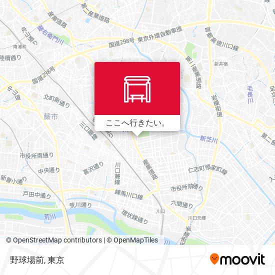 野球場前地図