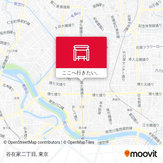 谷在家二丁目地図