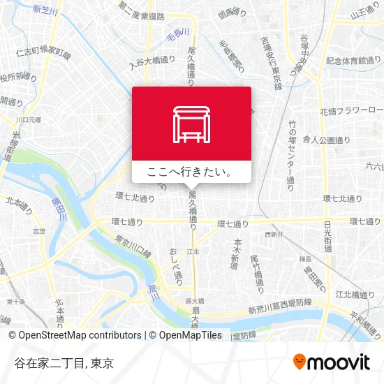 谷在家二丁目地図