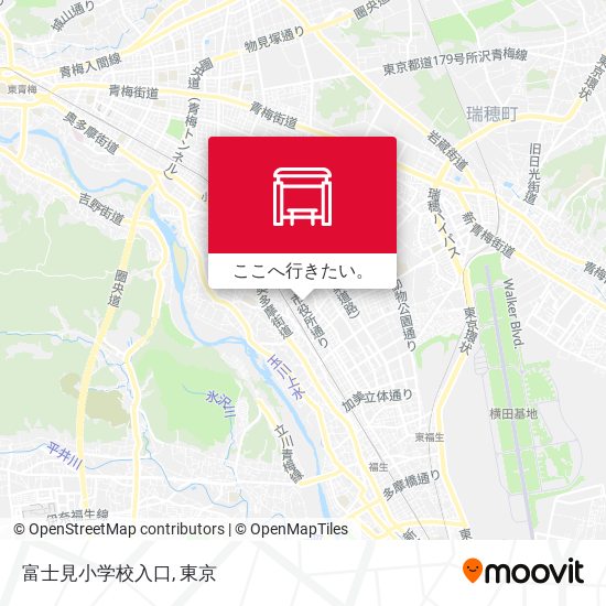 富士見小学校入口地図