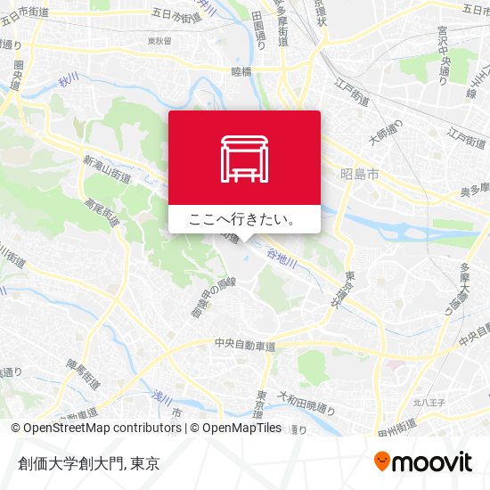 創価大学創大門地図