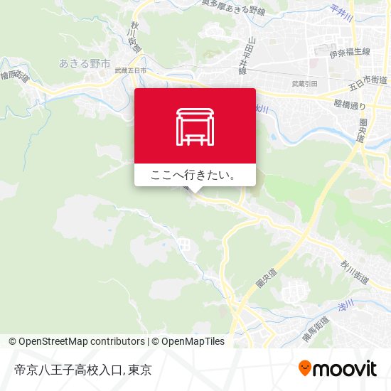 帝京八王子高校入口地図