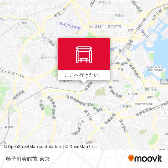 帷子町会館前地図