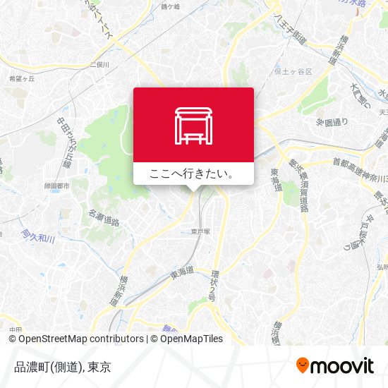 品濃町(側道)地図