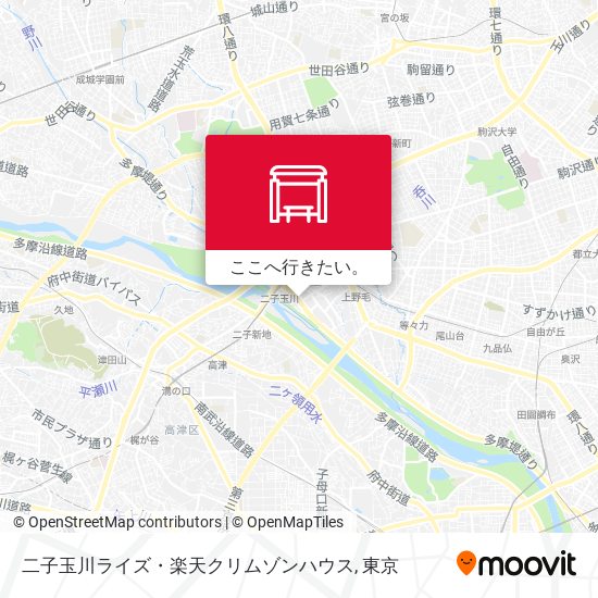 二子玉川ライズ・楽天クリムゾンハウス地図