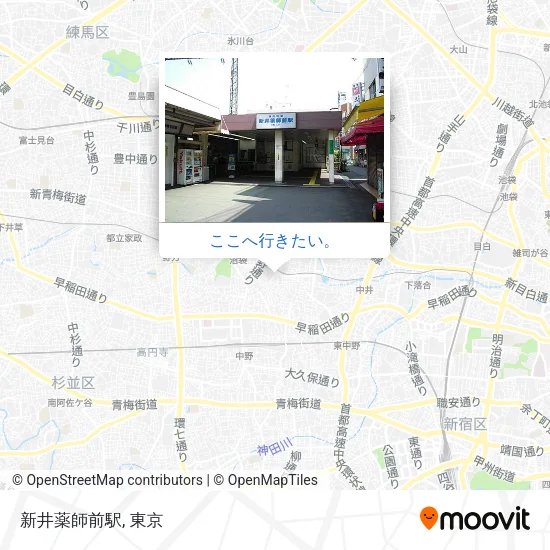 新井薬師前駅地図