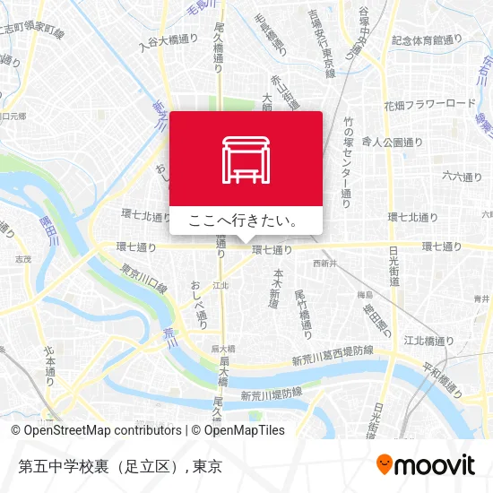 第五中学校裏（足立区）地図