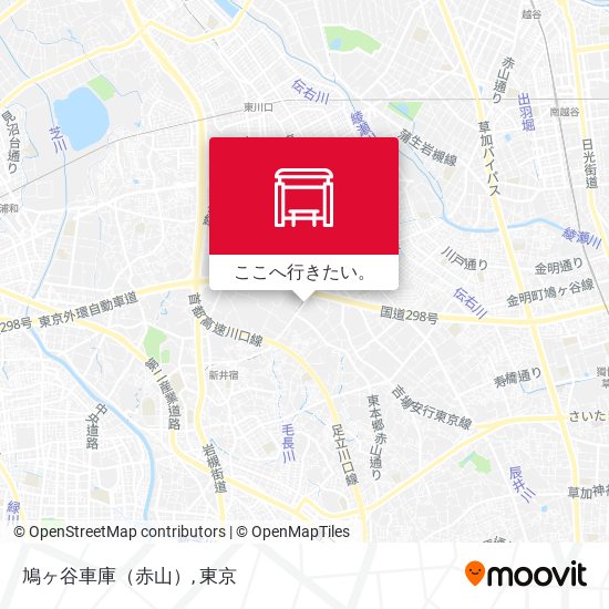 鳩ヶ谷車庫（赤山）地図