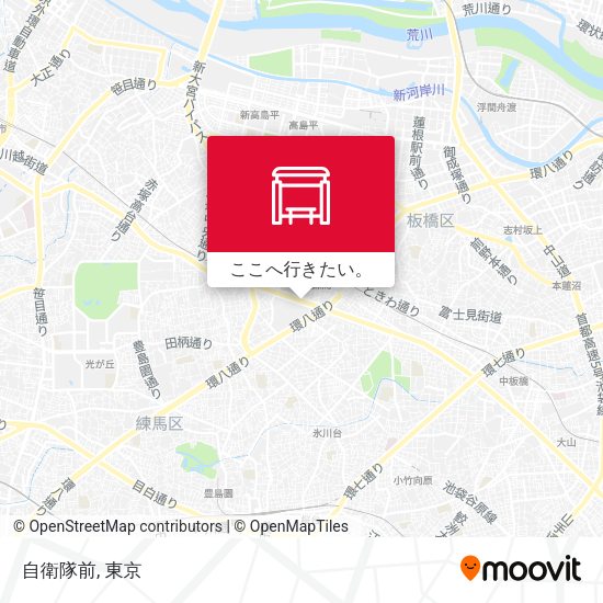 自衛隊前地図