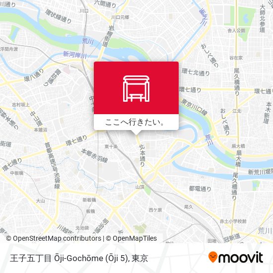 王子五丁目 Ōji-Gochōme (Ōji 5)地図
