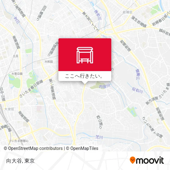 向大谷地図