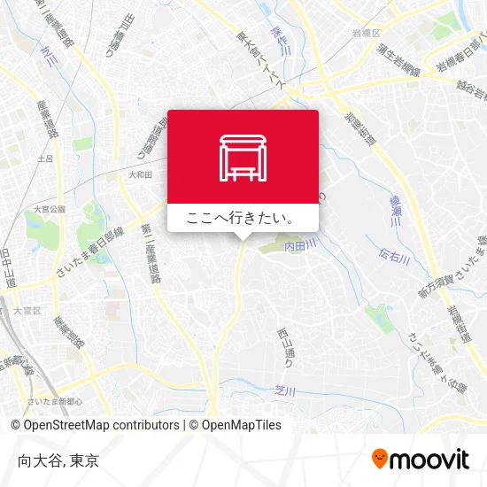 向大谷地図