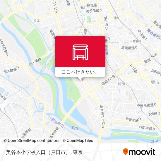 美谷本小学校入口（戸田市）地図