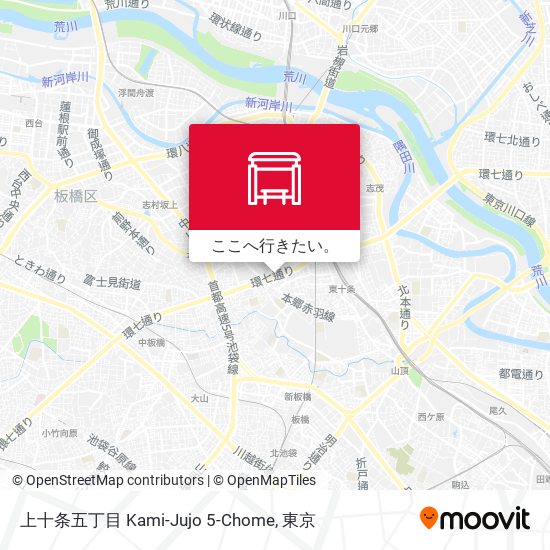 上十条五丁目 Kami-Jujo 5-Chome地図