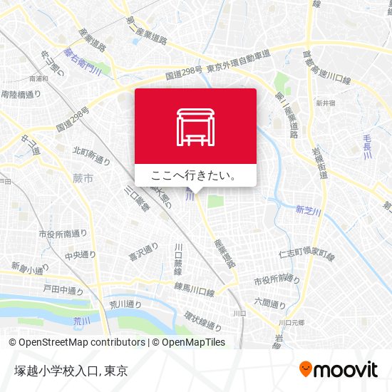 塚越小学校入口地図