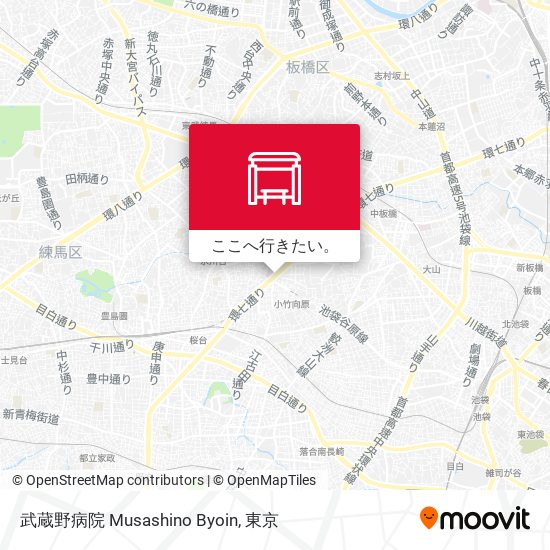 武蔵野病院 Musashino Byoin地図