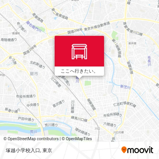 塚越小学校入口地図