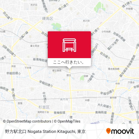 野方駅北口 Nogata Station Kitaguchi地図