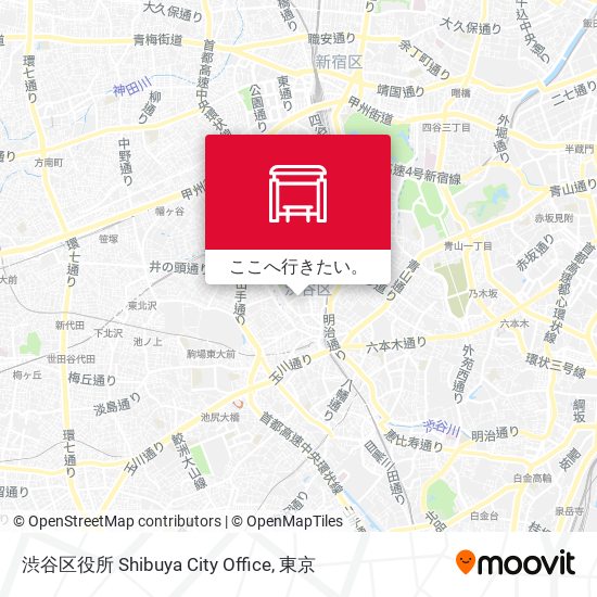 渋谷区役所 Shibuya City Office地図