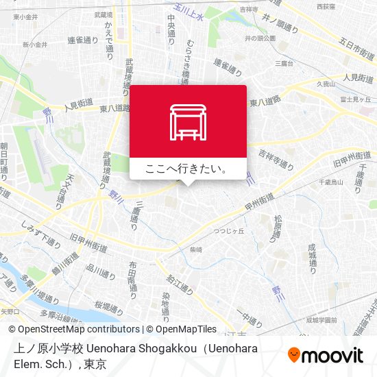 上ノ原小学校 Uenohara Shogakkou（Uenohara Elem. Sch.）地図