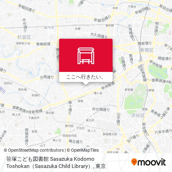 笹塚こども図書館 Sasazuka Kodomo Toshokan（Sasazuka Child Library）地図