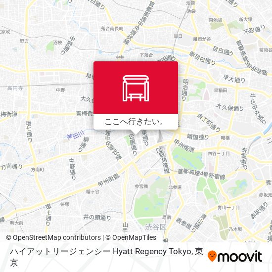 ハイアットリージェンシー Hyatt Regency Tokyo地図
