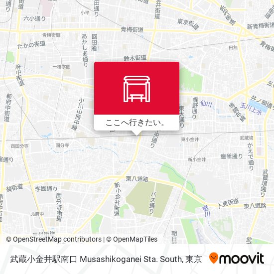 武蔵小金井駅南口 Musashikoganei Sta. South地図