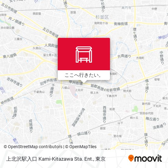 上北沢駅入口 Kami-Kitazawa Sta. Ent.地図
