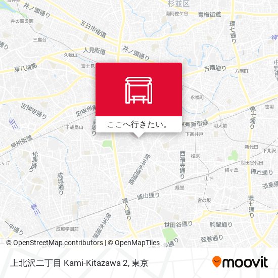 上北沢二丁目 Kami-Kitazawa 2地図