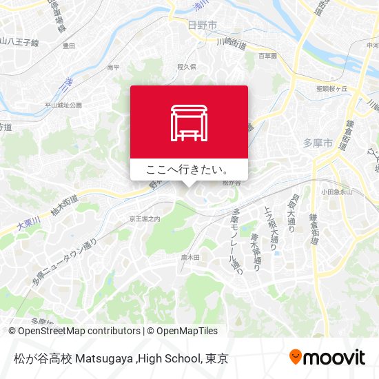 松が谷高校 Matsugaya ,High School地図