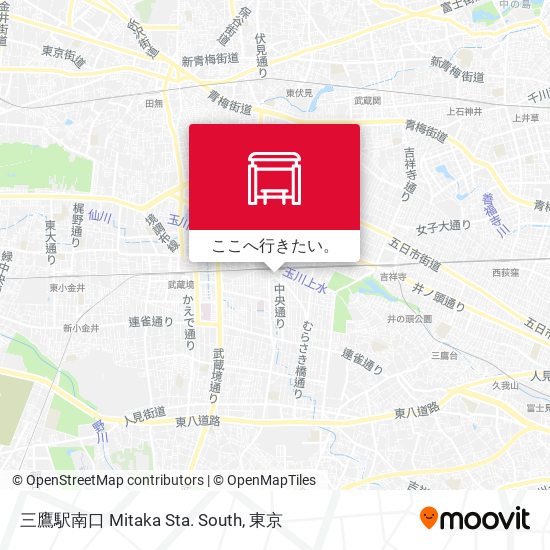 三鷹駅南口 Mitaka Sta. South地図