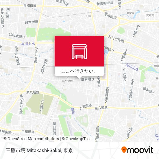 三鷹市境 Mitakashi-Sakai地図