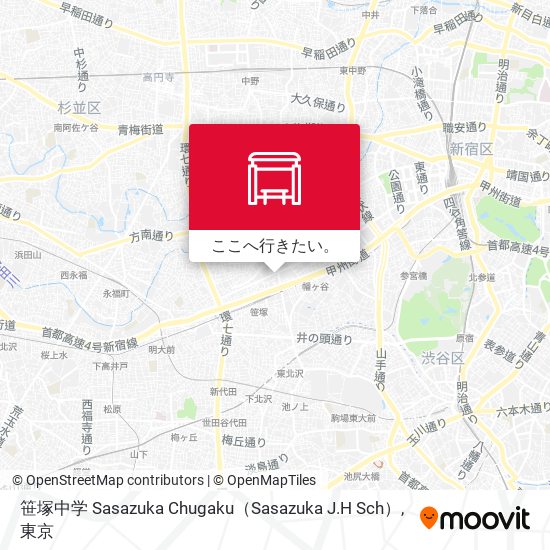 笹塚中学 Sasazuka Chugaku（Sasazuka J.H Sch）地図