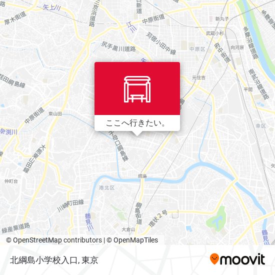 北綱島小学校入口地図