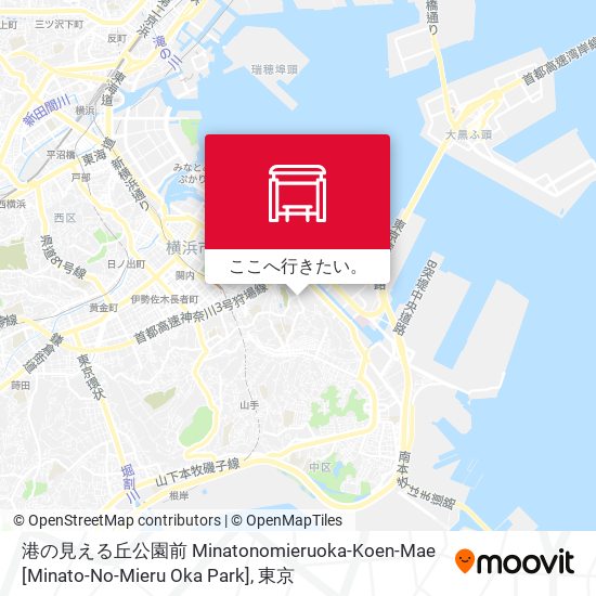 港の見える丘公園前 Minatonomieruoka-Koen-Mae [Minato-No-Mieru Oka Park]地図