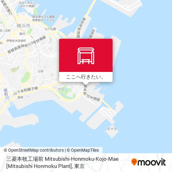 三菱本牧工場前 Mitsubishi-Honmoku-Kojo-Mae [Mitsubishi Honmoku Plant]地図