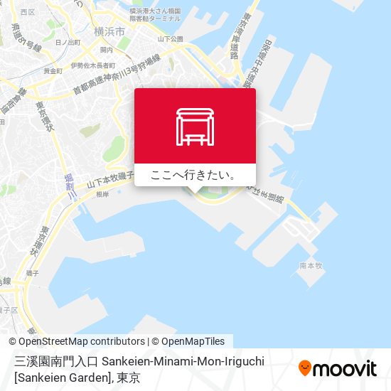 三溪園南門入口 Sankeien-Minami-Mon-Iriguchi [Sankeien Garden]地図