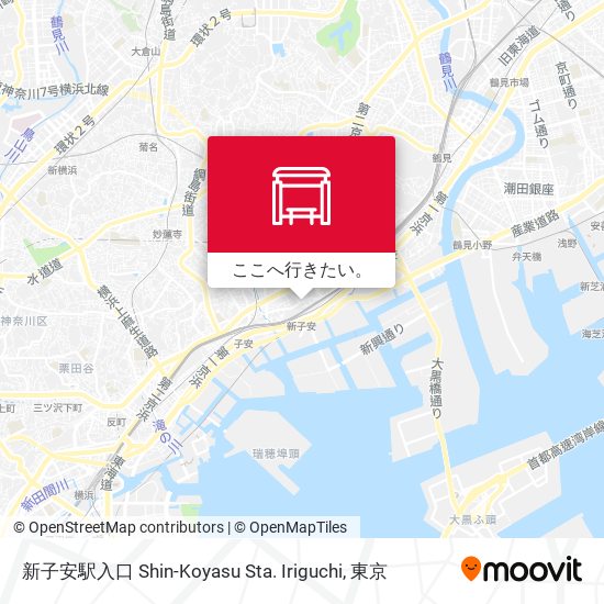新子安駅入口 Shin-Koyasu Sta. Iriguchi地図