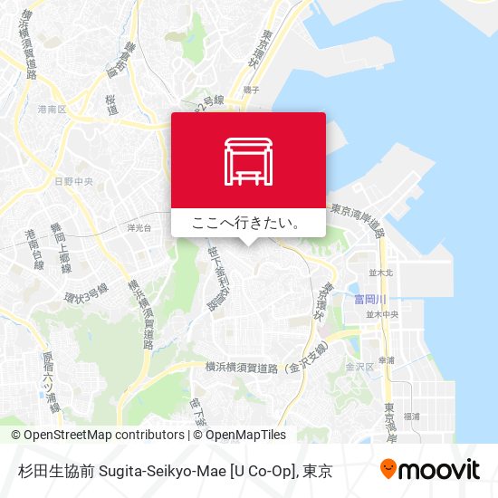 杉田生協前 Sugita-Seikyo-Mae [U Co-Op]地図