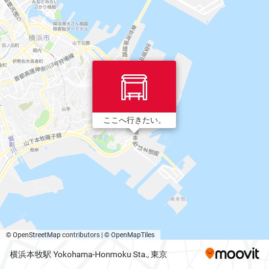横浜本牧駅 Yokohama-Honmoku Sta.地図