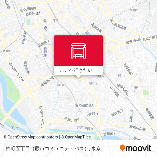 錦町五丁目（蕨市コミュニティバス）地図