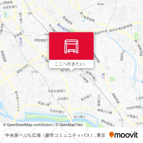 中央第一ぷち広場（蕨市コミュニティバス）地図