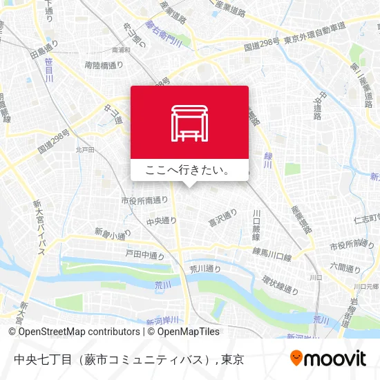 中央七丁目（蕨市コミュニティバス）地図