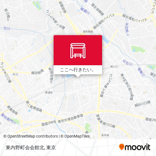 東内野町会会館北地図