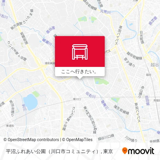 平沼ふれあい公園（川口市コミュニティ）地図