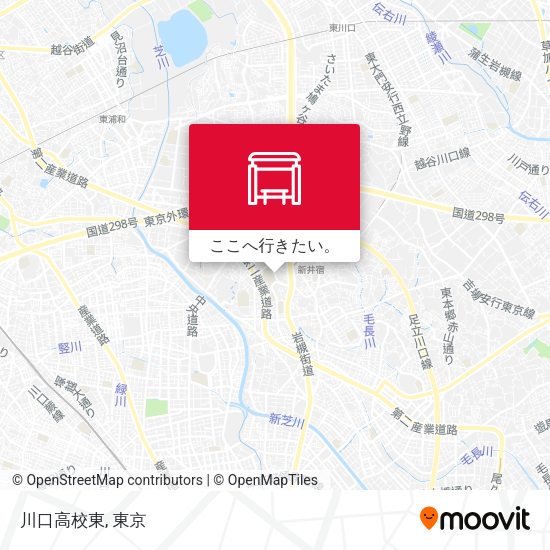 川口高校東地図
