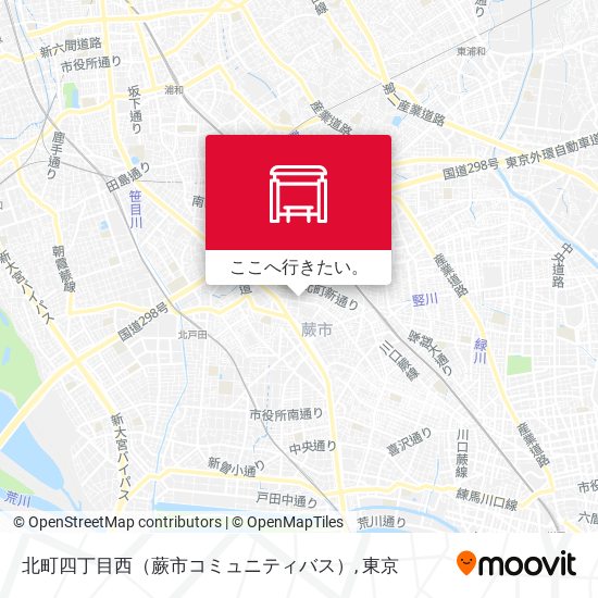 北町四丁目西（蕨市コミュニティバス）地図