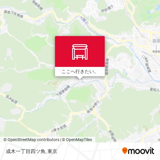 成木一丁目四ツ角地図